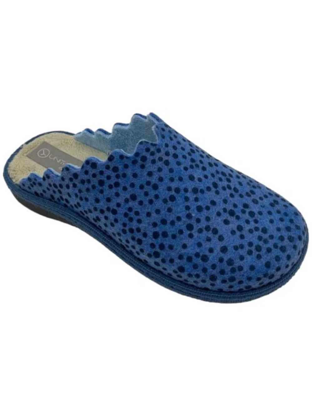 Unity in Diversity Wool Clog Slippers Malaga Starry Spotted Blue - Medium